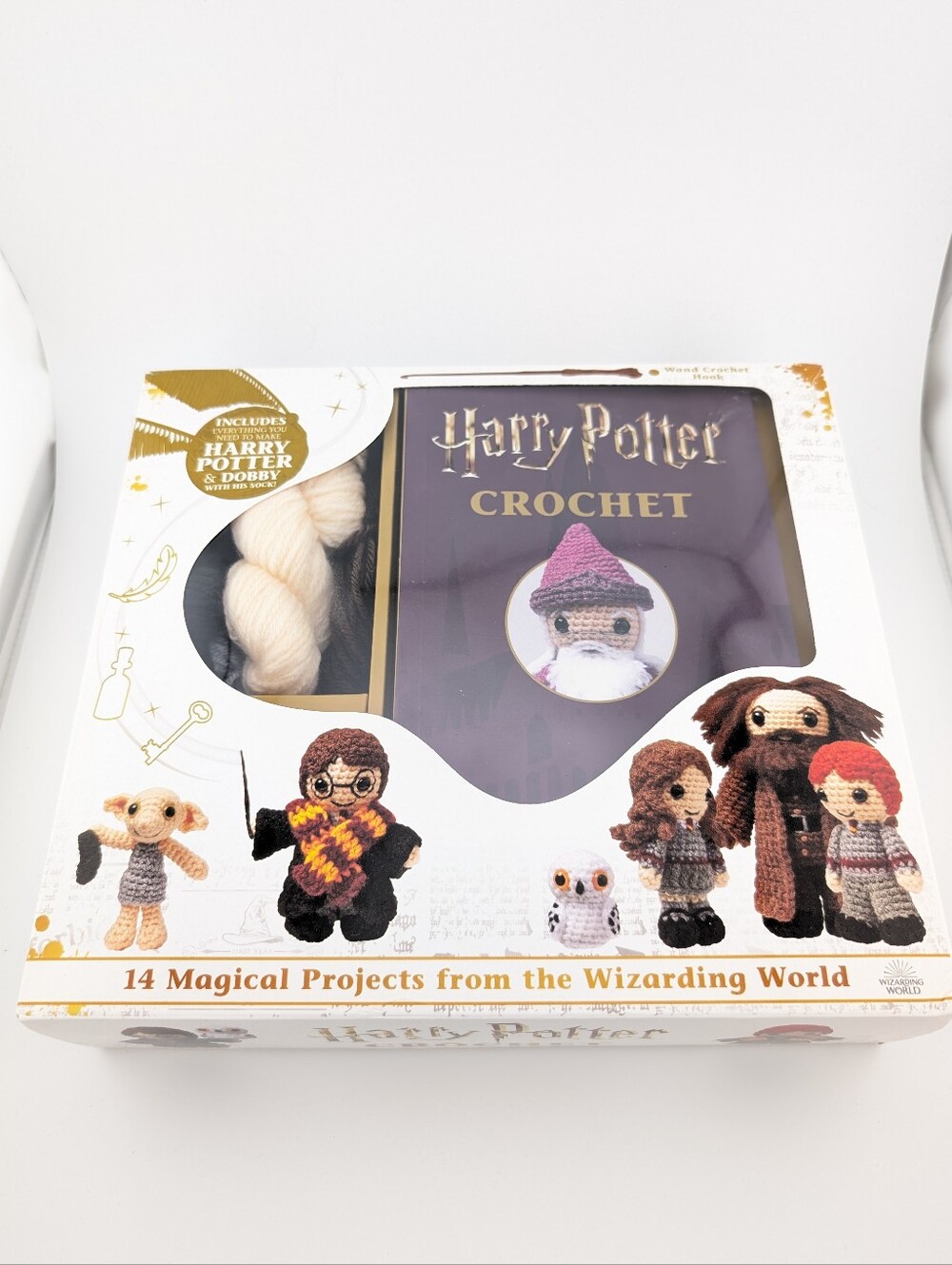 NWT Harry Potter Crochet Set - Yarn, Wand Hook, & Instructions NIB New Craft Kit - Picture 2 of 7